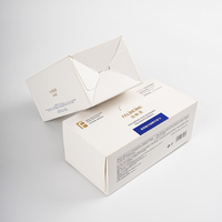 Boîte de soin de la peau personnalisée, écologique, en carton pliable à rabat supérieur, découpée en demi-lune, avec trou pour le pouce, estampage à chaud doré, finition UV