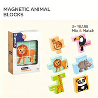 Juego de Bloques de Construcción Magnéticos 3D, Juguete Educativo de Plástico para Niños de 3+ Años, Compacto 3x3cm, Gran Venta