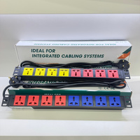 PDU 1U 8 ports à montage en rack 13A 250V AC, double circuit, prise universelle UK pour armoire serveur/centre de données, certifié CE