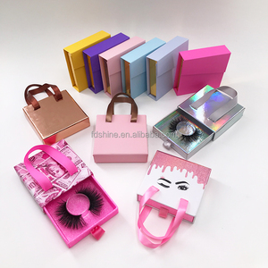 Wholesale empty eyelash case customized boxes 3D mink lashes private label eyelash packaging box