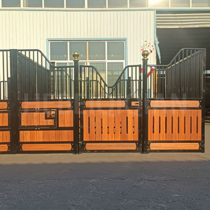 مخصصة فاخرة الحجم الكامل مسحوق إنفيل الخيزران إطار صندوق الحصان الحصان مستقرة وحدات أكشاك الحصان - Product Image 4