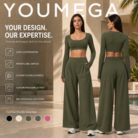 Ensemble de fitness - Vêtements de sport décontractés à col en V, coupe ajustée, respirants, séchage rapide, taille haute, pour activités de plein air et course à pied -2