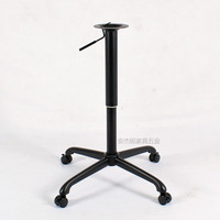 Piétement de table à manger réglable en hauteur, en fonte noircie, à quatre branches croisées, haute performance, G004L, pour usage intérieur