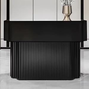 Luxury High-end <b>Reception</b> Desk Salon Nail Salon Beauty Salon Modern Hotel Welcome Bar Stainless Steel Cash Register - Product Image 3
