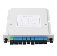 Divisor PLC de fibra óptica 1x4 LGX con inserción de tarjeta de casete Sc/APC de 1:2 puertos para uso en red