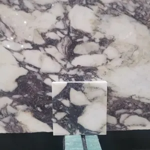 Dalles de marbre blanc moderne italien Calacatta <span class=keywords><strong>Kinawa</strong></span> avec veine violette Breccia Medicea Viola Calcatta Milas Tuile de marbre lilas - Product Image 5