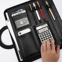 Bineurs A4 en cuir PU, pièces, porte-dossier de bureau à 6 anneaux, dossier avec porte-poignée, vente en gros