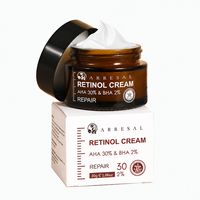 Crème réparatrice au rétinol ARRESAL en gros sous marque privée, 30% AHA, 2% BHA, exfoliante, anti-âge, soin de la peau du visage