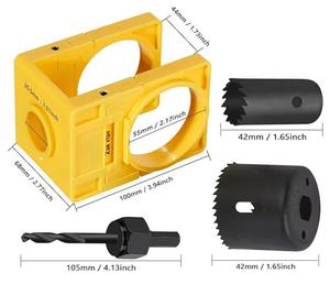 Naipu 4 cái cửa cài đặt Khóa Kit cho cửa gỗ có thể điều chỉnh hướng dẫn mẫu với Snap-<span class=keywords><strong>Lock</strong></span> cánh tay cửa lỗ Saw Locker - Product Image 6