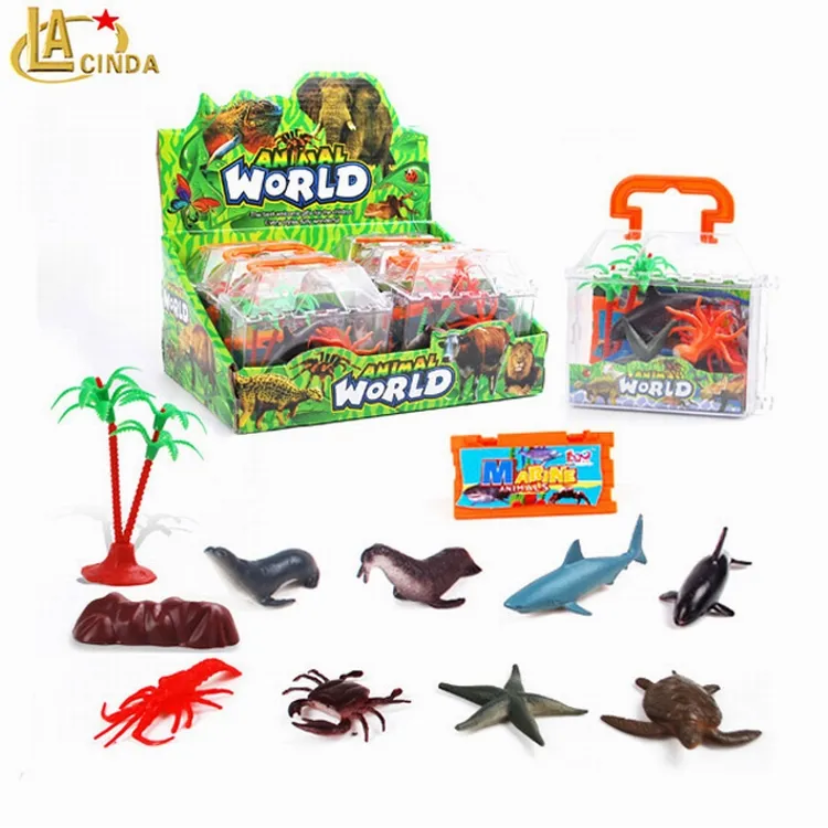 Новое животное из ПВХ для рыбалки, 12 различных стилей, игрушка Монтессори, кокосовое дерево, декоративная игрушка, модель морских животных
