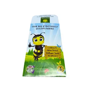 Custom wildflower sunflower seed packets packaging bags envelopes with logo