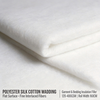 Ouate en polyester siliconé pour matelassage, broderie, rembourrage, artisanat DIY, rembourrage de veste, sans fluorescence