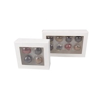 Boîte pliante d'emballage en papier de chocolat à la truffe personnalisée Boîtes cadeaux de bonbons avec fenêtre transparente