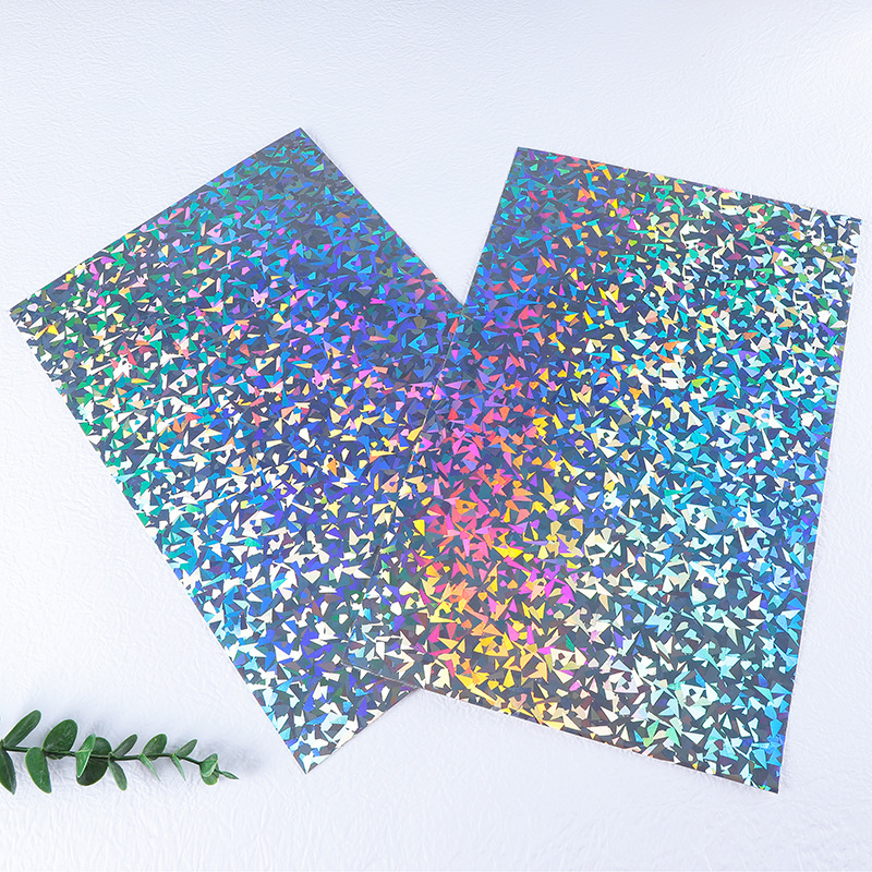 Wholesale Printable Foil Mirror Metallic Cardstock Holographic Cardboard 250gsm Laser Holographic Paper for Diy Project