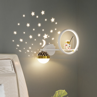 Lampe murale nordique moderne, simple et créative, lampe murale astronaute lune, décoration intérieure tête de cerf, éclairage de fond mural