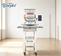 Equipo de Bordado de Una Cabeza Smart Control Yinghe 1501, Área de Precisión de 360*200mm, Cambio Automático de Color, Todo en Uno para Gorras Planas