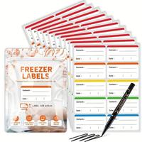 Étiquette de congélateur personnalisable et amovible, autocollante, pour la conservation des aliments, avec date, pour réfrigérateur, conteneurs et bouteilles, facile à nettoyer