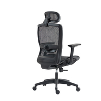 Chaise de bureau ergonomique moderne et confortable en maille avec pivot à 360° et accoudoirs réglables en hauteur, inclinable pour un usage domestique ou au bureau