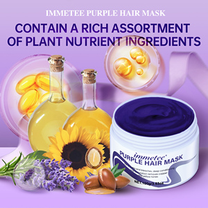 Masque capillaire professionnel <span class=keywords><strong>blond</strong></span> argenté, marque privée, sans sulfate, tonifiant violet, traitement capillaire pour cheveux dé<span class=keywords><strong>color</strong></span>és, OEM ODM personnalisé - Product Image 1