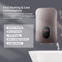 Chauffe-eau électrique instantané sans réservoir 110-127V 3.5KW, commande tactile intelligente, réglage précis de la température, utilisation domestique dans la salle de bain