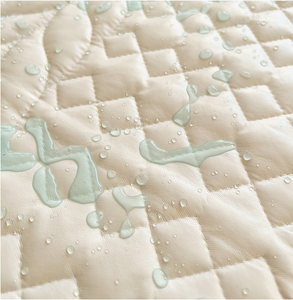 Protège-<span class=keywords><strong>matelas</strong></span> <span class=keywords><strong>de</strong></span> luxe imperméable en polyester tricoté à motif géométrique et couleur unie pour usage hospitalier - Product Image 2