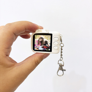 Trắng hồng màu xanh nhỏ vui DV Máy Ảnh 1080P Túi Keychain máy ảnh với 1.3 ''màn hình - Product Image 1