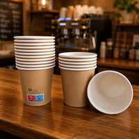 Gobelets en papier jetables de 6 oz, 8 oz, 12 oz, vente directe d'usine, très utilisés et très demandés en Europe