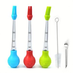 Bomba de Silicona para Sazonar, Tubo Dosificador de Aceite, Juego de Cucharas para Sazonar con Cepillo de Limpieza - Product Image 3