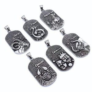 Collar con Colgante de Constelación de Plata Tibetana, Unisex, Signo del Zodiaco Libra, Leo, Virgo, Escorpio, Sagitario, Capricornio, Joyería de Regalo - Product Image 2