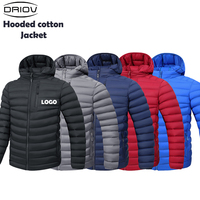 Veste matelassée en duvet de coton pour homme, nouvelle collection hiver 2025, chaude, à capuche, épaisse, avec logo personnalisé