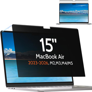 Film magnétique de confidentialité en PET souple pour MacBook Air 15,3 pouces (2023-2026 M2/M3/M4/M5) - Protection anti-espion 0,25 mm d'épaisseur LX Tech - Product Image 1