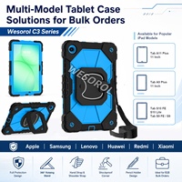 WESOROL Casing Tahan Banting untuk Samsung Tab A11 Plus 11 2025 Tab A9 Plus 11 2023 dengan Penyangga Putar dan Tali Bahu OEM ODM