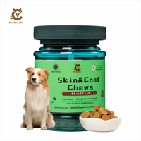 Friandises à mâcher pour animaux de compagnie : Omega-3, Vitamine E, Biotine, Vitamine C, Zinc – Pour une peau et un pelage brillants, anti-chute, antioxydant, immunostimulant