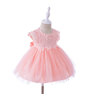 Robe pour filles en coton de couleur rouge unie, vêtements pour enfants personnalisés, robe de demoiselle d'honneur colorée - Product Image 5