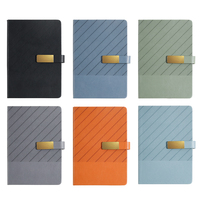 Libretas Personalizadas al por Mayor con Logotipo Impreso, de Cuero/Tela PU, con Cierre Magnético Metálico, A5 B5, 100 Hojas, Libretas de Oficina para Empresas
