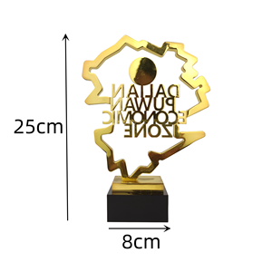 Premio per la società economica con Logo 3D personalizzato della fabbrica di trofei, miglior vincitore del regalo d'affari in alluminio metallico - Product Image 6