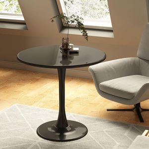 DB Modern Round <b>Dining</b> <b>Table</b> MDF <b>Top</b> Steel Base 4 Seater Home Furniture - Product Image 6