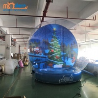 Globe de neige gonflable géant de Noël avec tunnel, diamètre 4m, en PVC, pour la publicité