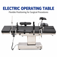 Table d'opération électrique à 5 fonctions pour bloc opératoire, table chirurgicale médicale avec dossier inclinable latéral Trendelenburg et fonction coulissante