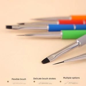 2025 New UV Nail Gel Nail <b>Brush</b> Set One Stroke One Color Metal Pen Holder High Quality Nail <b>Brush</b> Supports logo Customization - Product Image 3