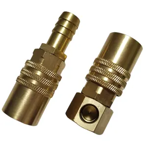 Reducing coupler brass hose barb pipe hexagonal connector female close type quick couplings