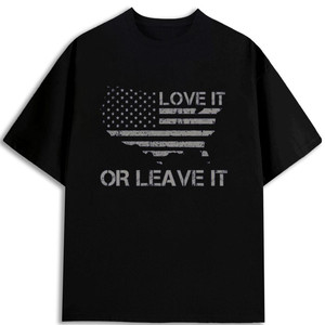 Camiseta de Hombre con Bandera Americana, 180GSM, Cuello Redondo, Corte Regular, Envío desde Almacén en EE. UU. - Product Image 1