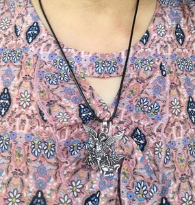 Bảo vệ tôi Saint lá chắn bảo vệ quyến rũ Nga orhodox Mặt dây chuyền Archangel ST. <span class=keywords><strong>MICHAEL</strong></span> Vòng cổ - Product Image 3