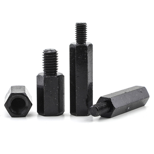Entretoise d'isolation hexagonale métrique mâle-femelle en nylon PA66 noir de haute qualité M2-M5 - Product Image 2