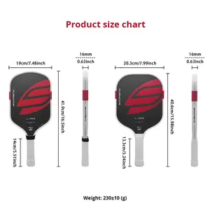 Nueva Pala de Pickleball Alargada 2026 con Núcleo de 16mm para Entrenamiento y Entretenimiento - Product Image 2