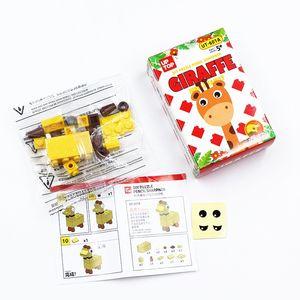 Conception brevetée, jouet en briques DIY pour la famille de la jungle, girafe et toucan, <span class=keywords><strong>taille</strong></span>-<span class=keywords><strong>crayon</strong></span> amusant - Product Image 2