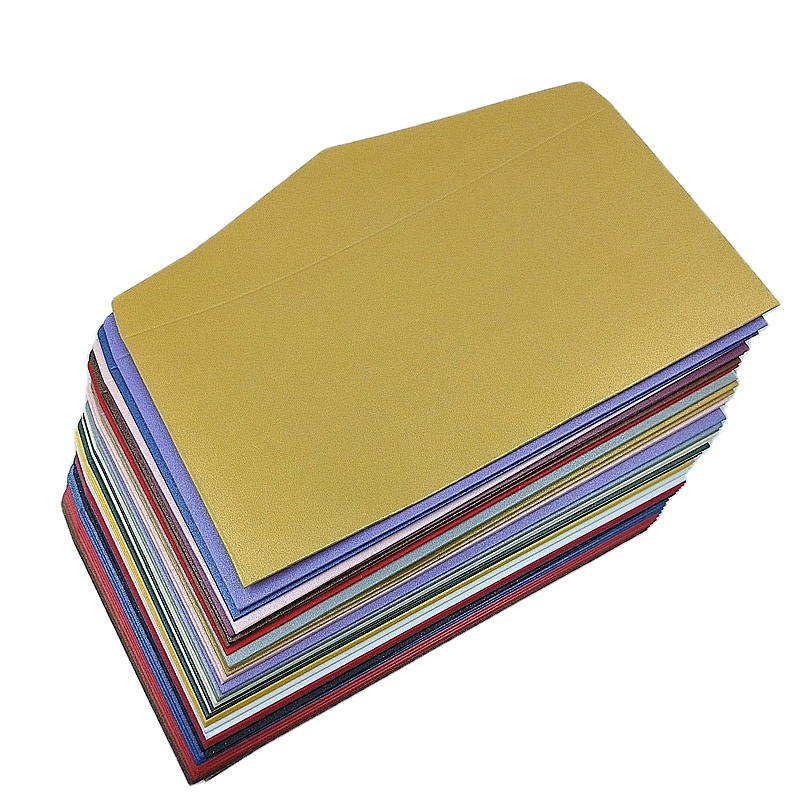 Перерабатываемый бумажный конверт хорошего качества по заводской цене, Свадебный бумажник, Подарочный простой черный и золотой большие конверты