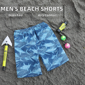 Pantalones cortos de playa de secado rápido para hombre, talla grande, sueltos, finos, de cinco puntos, cintura media, sólidos, tipo cargo, deportivos, casuales, con estampado floral hasta la rodilla. - Product Image 2
