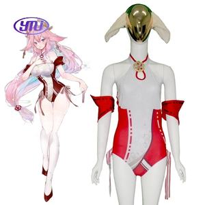 Disfraz de <span class=keywords><strong>Cosplay</strong></span> Genshined <span class=keywords><strong>Impact</strong></span> Game Costume <span class=keywords><strong>Yae</strong></span> <span class=keywords><strong>Miko</strong></span> Traje de baño para Coasplay Lovers Uniforme - Product Image 1