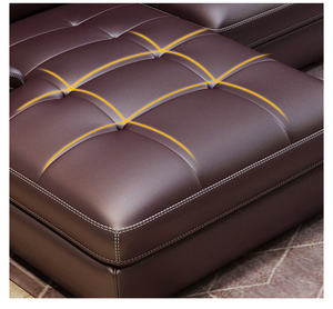 Sofá de Cuero en Forma de U, Conjunto de Sofás Combinados para Sala de Estar, Muebles de Sala de Estar, Sofá de Cuero de Lujo Ligero para Sala de Estar - Product Image 4